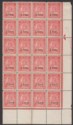 Click for more photos and details Indian States Travancore 1943 2ca on 1½ca Scarlet p11 Block of 24 Mint SG73e
