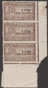 Click for more photos and details Indian States Travancore 1943 4ca on ¾ch Perf 12 x 12½ Strip Mint SG74c cat £30