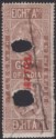 Click for more photos and details India 1870 QV Revenue Court Fees Overprint Up on Telegraph 8a Brown Used BF14