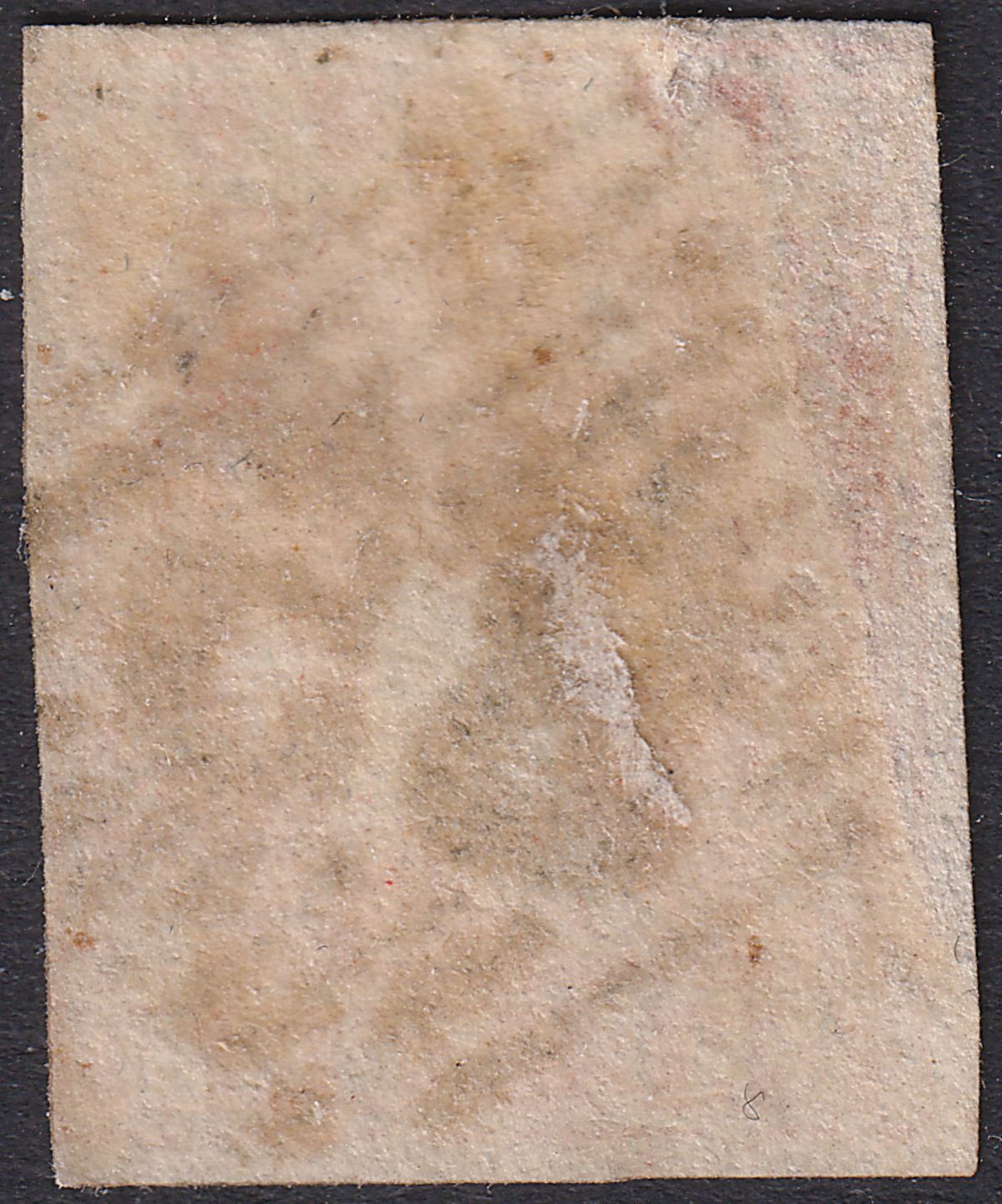 India 1854 QV 1a Deep Red Die II Used SG13 cat £150 w Numeral 85 Postmark