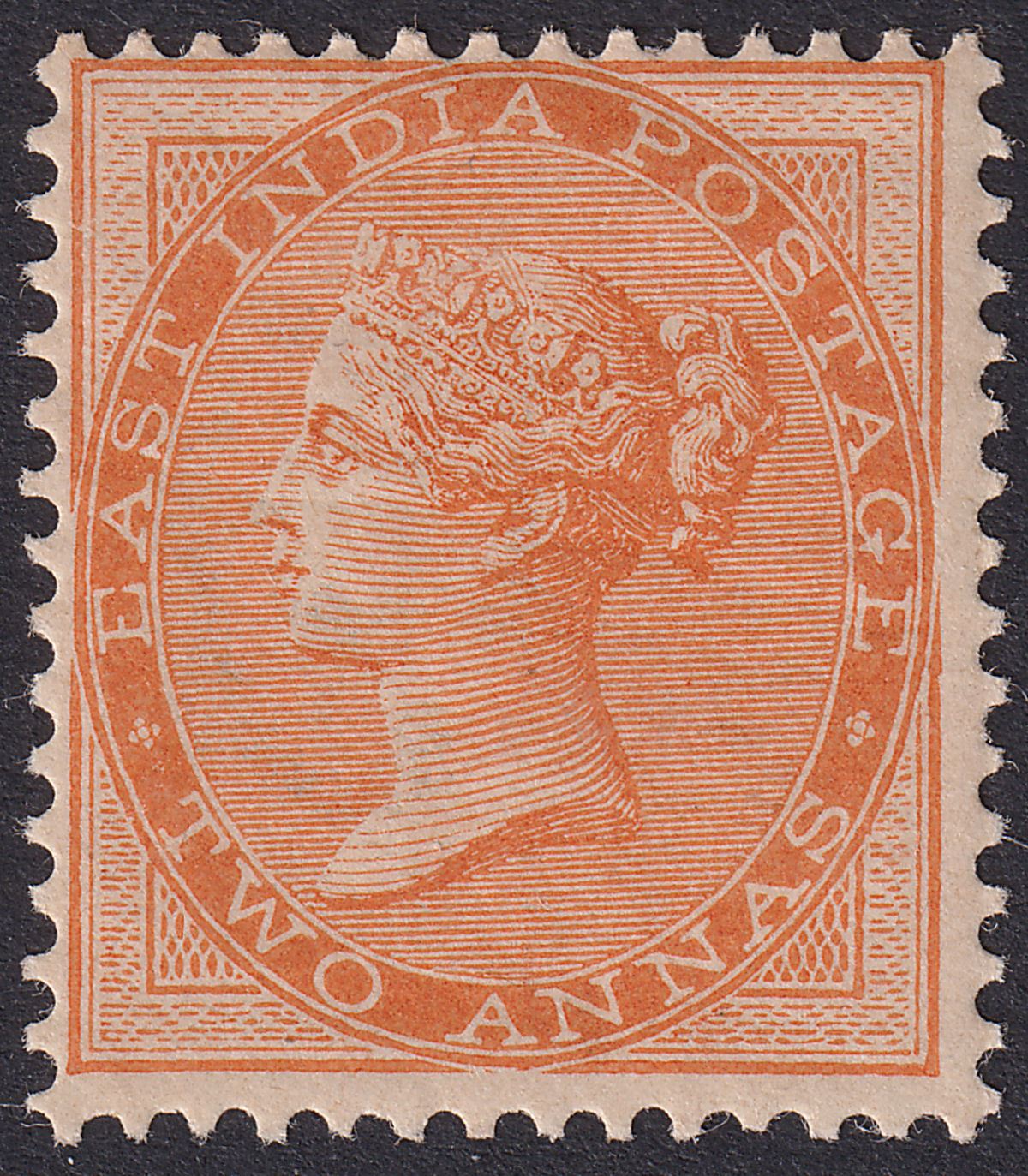 India 1865 QV wmk Elephant Head 2a Brown-Orange Mint SG63 cat £50