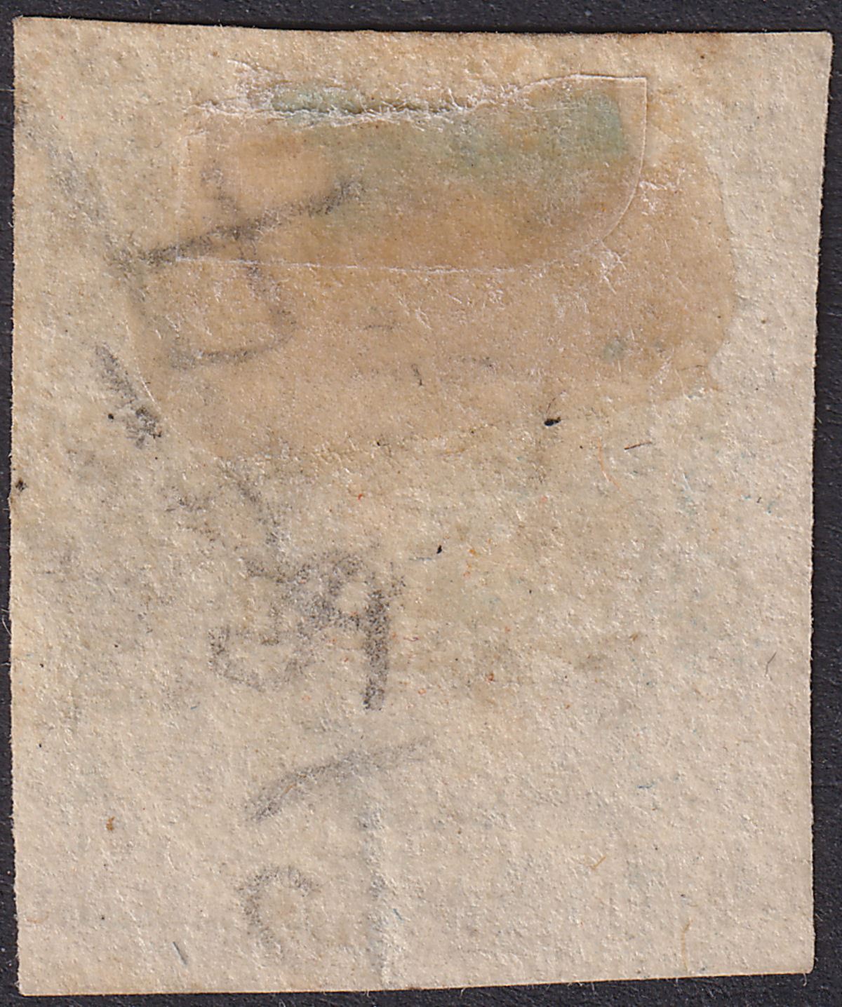 India 1854 QV ½a Blue Die I Used SG2 cat £60 with four margins
