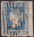 India 1854 QV ½a Blue Die I Used SG2 cat £60 Four Margins Numeral 147 Postmark