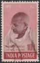 Click for more photos and details India 1948 Gandhi Independence 10r Used SG308 cat £140 crease