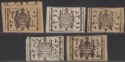 Click for more photos and details Indian States Jammu Kashmir 1884 Official Telegraph Stamp Selection to 1r Unused