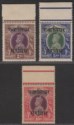 Indian States Gwalior 1942 KGVI Official Opt Part Set Mint SG O92-O94 cat £120