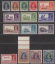 Indian States Jind 1937 KGVI Overprint Short Set to 5r Mint SG109-123 cat £150