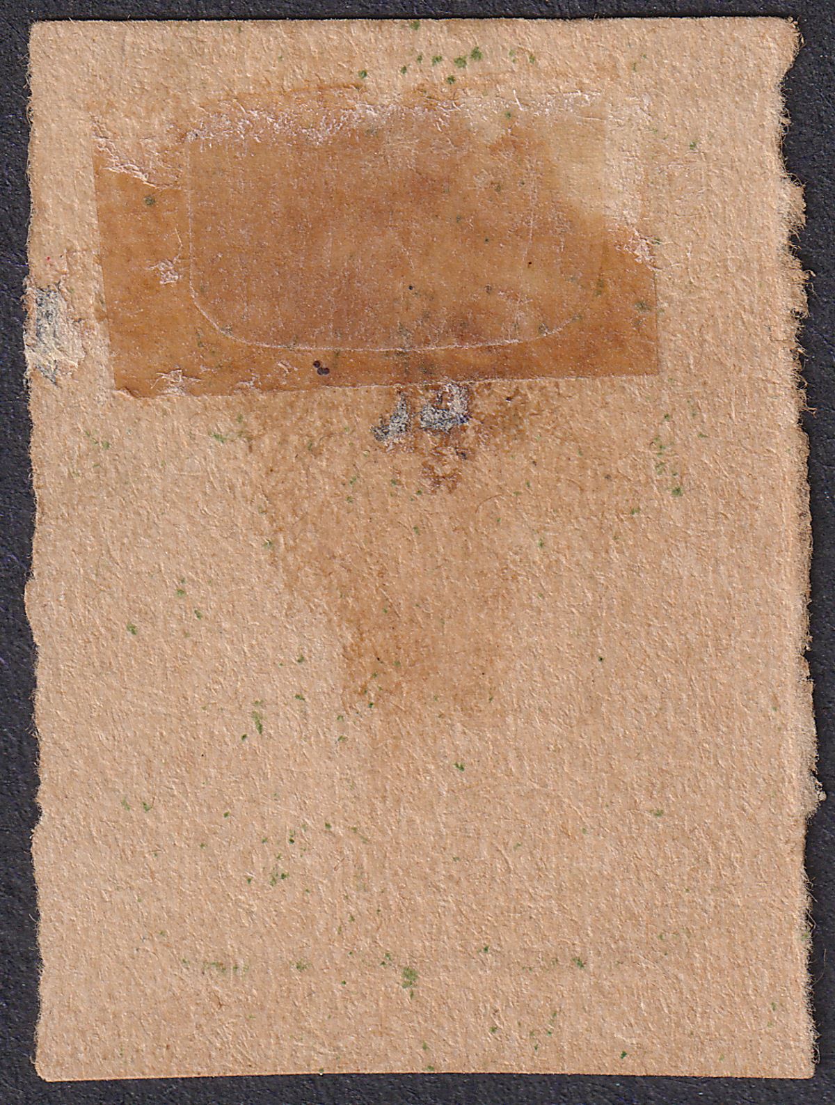 Indian States Jhalawar 1890 QV ¼a Green Imperf Horizontal Laid Paper Unused SG2