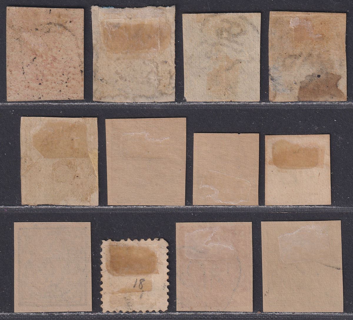 Indian States Jind 1874-85 Imperf Selection to 8a Used