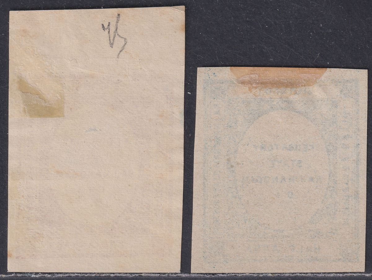 Indian States Nandgaon 1891 ½a Blue, 2a Rose Imperf Unused SG1-2 cat £54