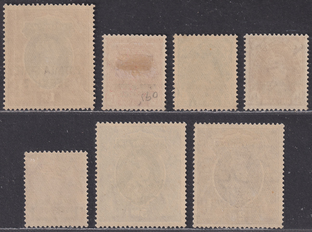 Indian States Patiala 1937-39 KGVI Official Opt Set + 1a on 1a3p Mint SG O63-O70
