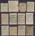 Indian States Jhalawar 1890 QV ¼a Green Imperf Selection Unused SG2