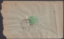 Indian States Soruth Saurashtra c1914 3p Green Used on Cover