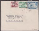 Click for more photos and details Iraq 1950 20f, Airmail 5f, 3f Used on Cover with 2f on 5f Tax Stamp SG T329