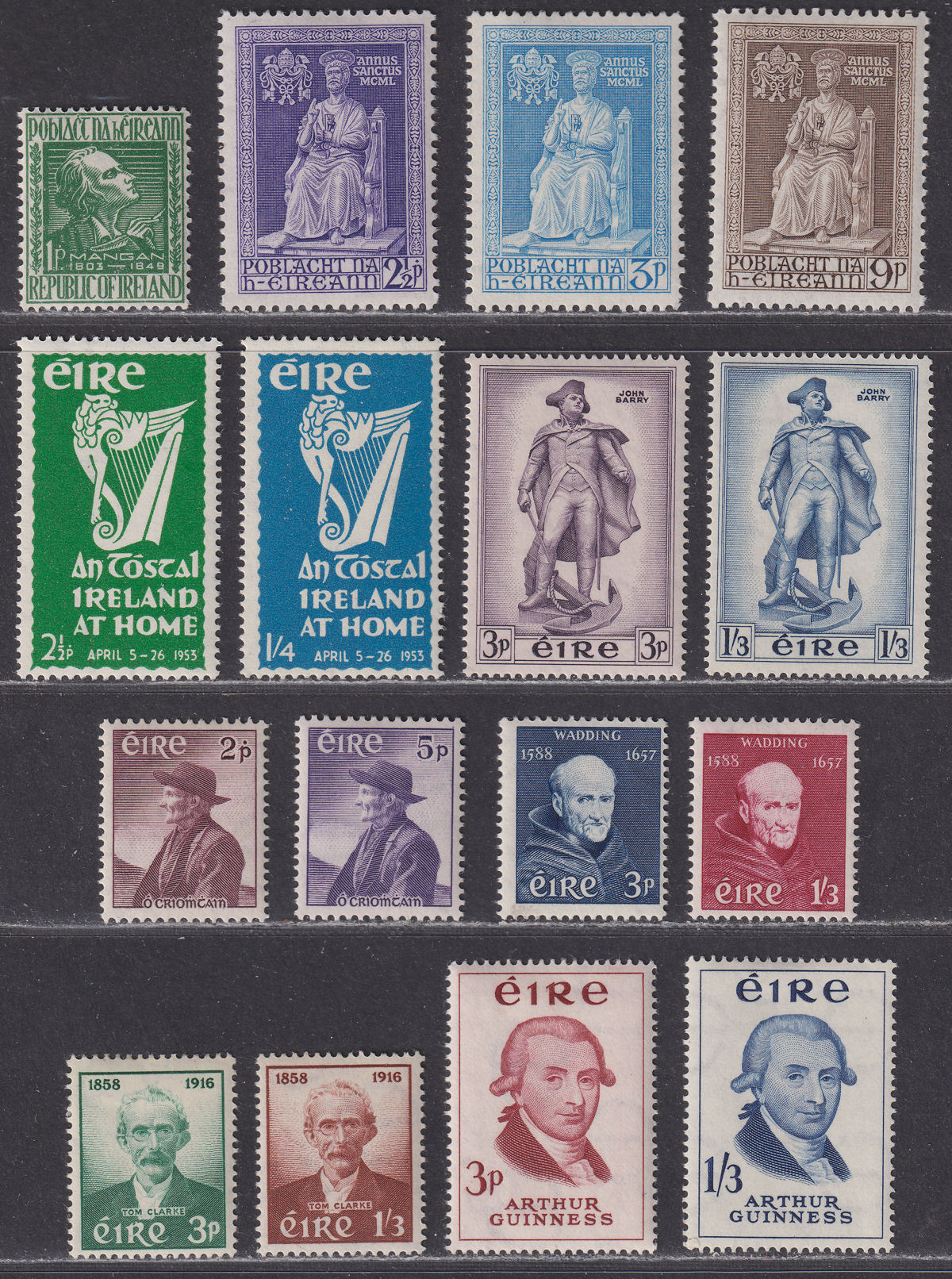 Ireland 1949-59 Selection Mint inc Holy Year, An Tostal, Wadding, Guinness