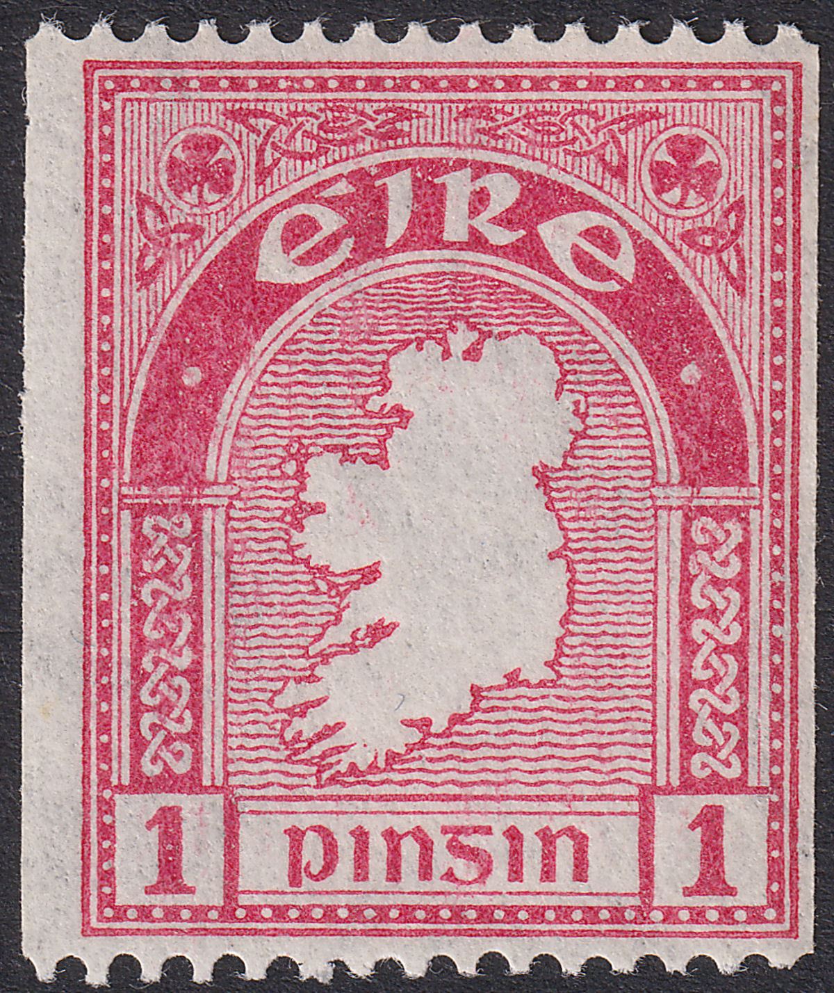 Ireland 1934 1d Carmine Perf 15 x Imperf UM Mint SG72c cat £30 MNH