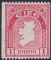 Ireland 1934 1d Carmine Perf 15 x Imperf UM Mint SG72c cat £30 MNH