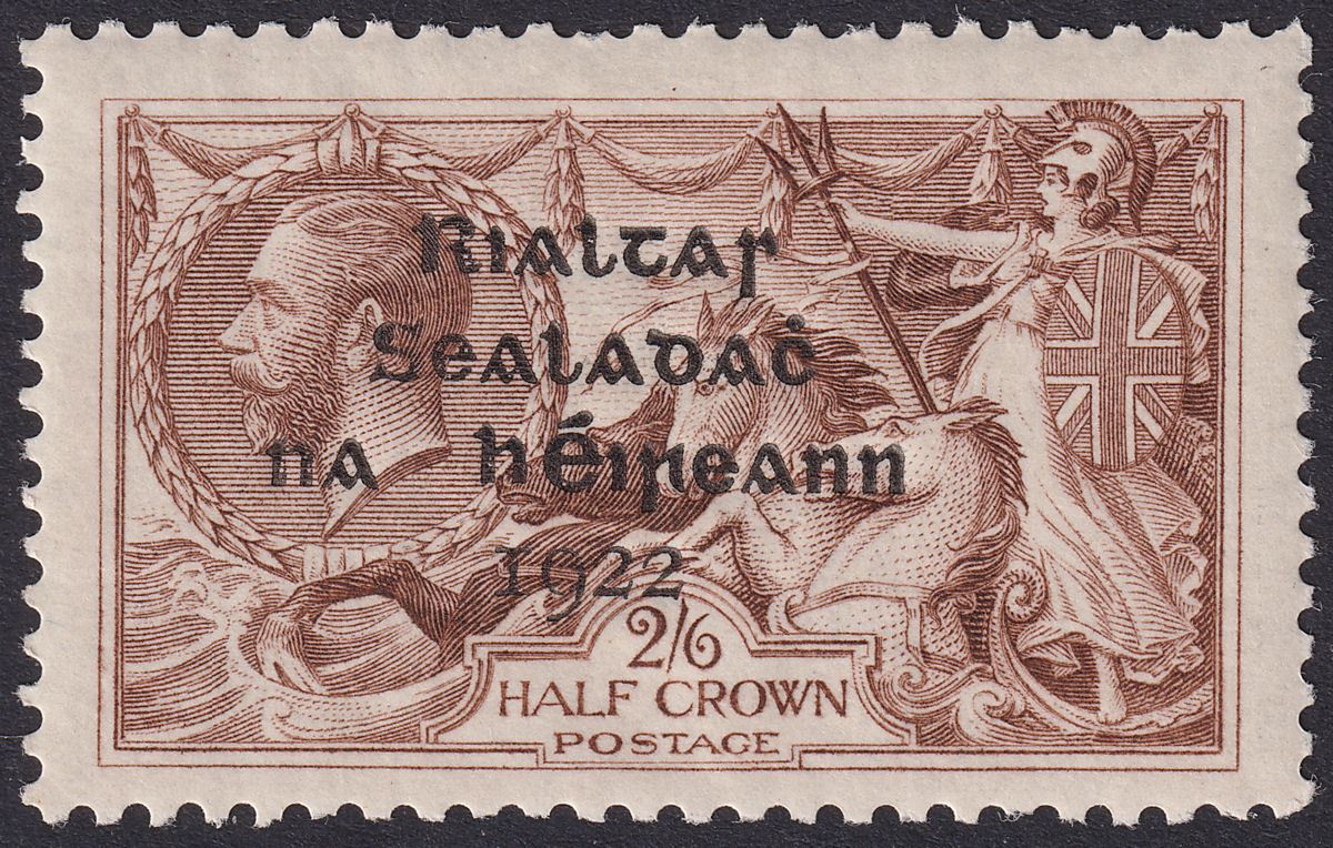 Ireland 1922 Seahorse 2sh6d Reddish Brown Dollard Overprint UM Mint SG18 cat £75