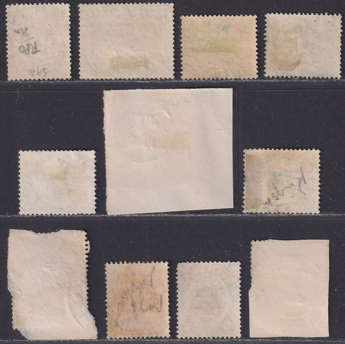 Jamaica 1912-21 KGV Selection Used with KINGSTON Government Railway Postmarks