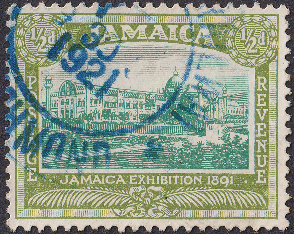 Jamaica 1921 KGV ½d Used with Blue RICHMOND Government Railway Postmark