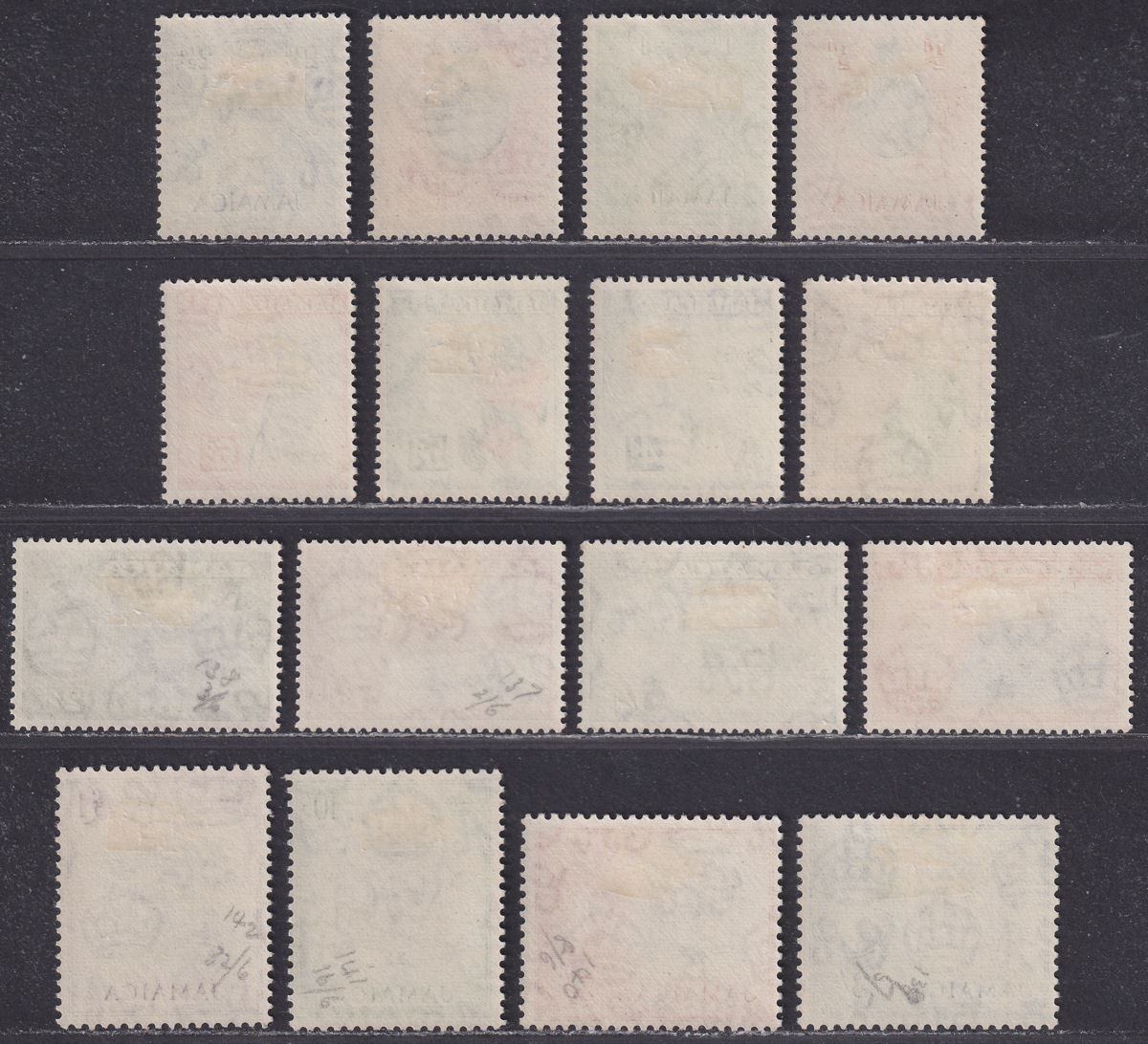 Jamaica 1956-58 Queen Elizabeth II Set Mint SG159-174 cat £110