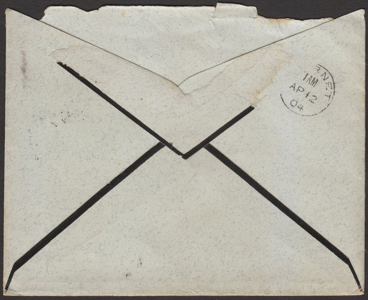 King Edward VII 1904 1d Used on Mourning Cover JERSEY to Barnet, England