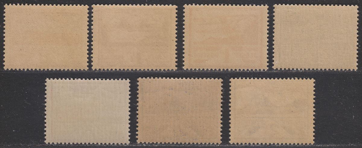 Jersey 1943-44 KGVI War Occupation Set Mint SG3-8 cat £30 toned gum