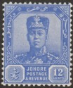 Malaya Johore 1940 Sultan Sir Ibrahim 12c Ultramarine Mint SG114