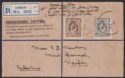 Transjordan 1930 KGV Emir Abdullah 500m + 1000m Used on Cover SG170 SG171 c£335