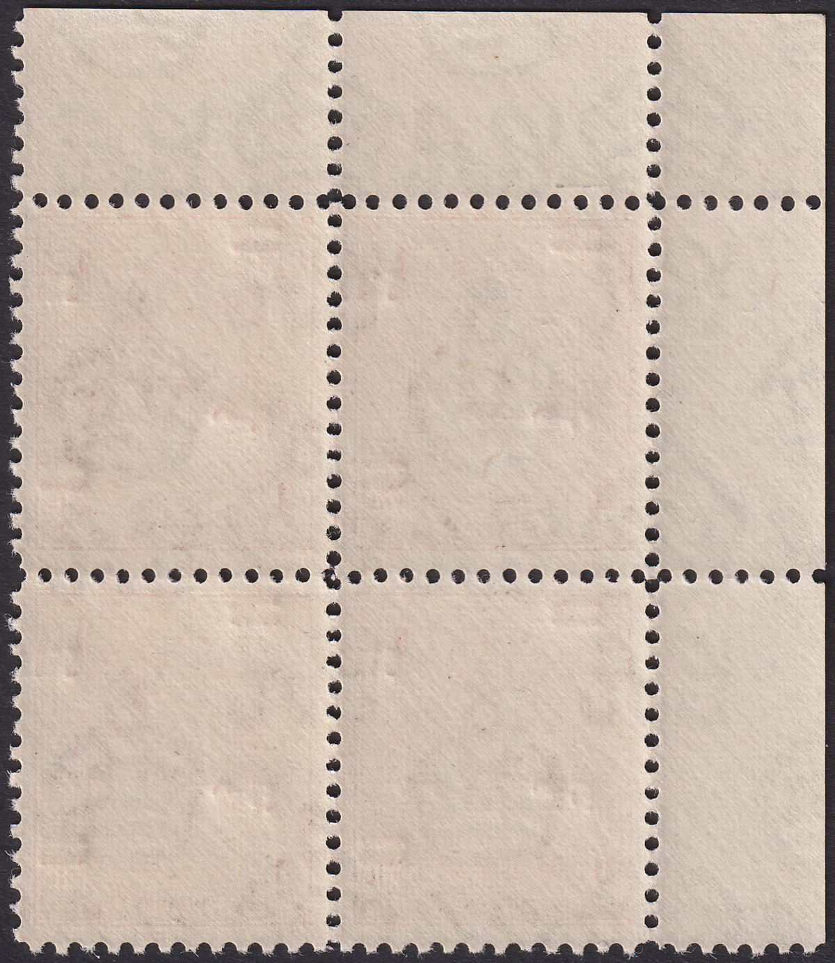 Jordan 1952 Fils Overprint Inverted 1f on 1m Corner Block UM Mint SG313a cat £92