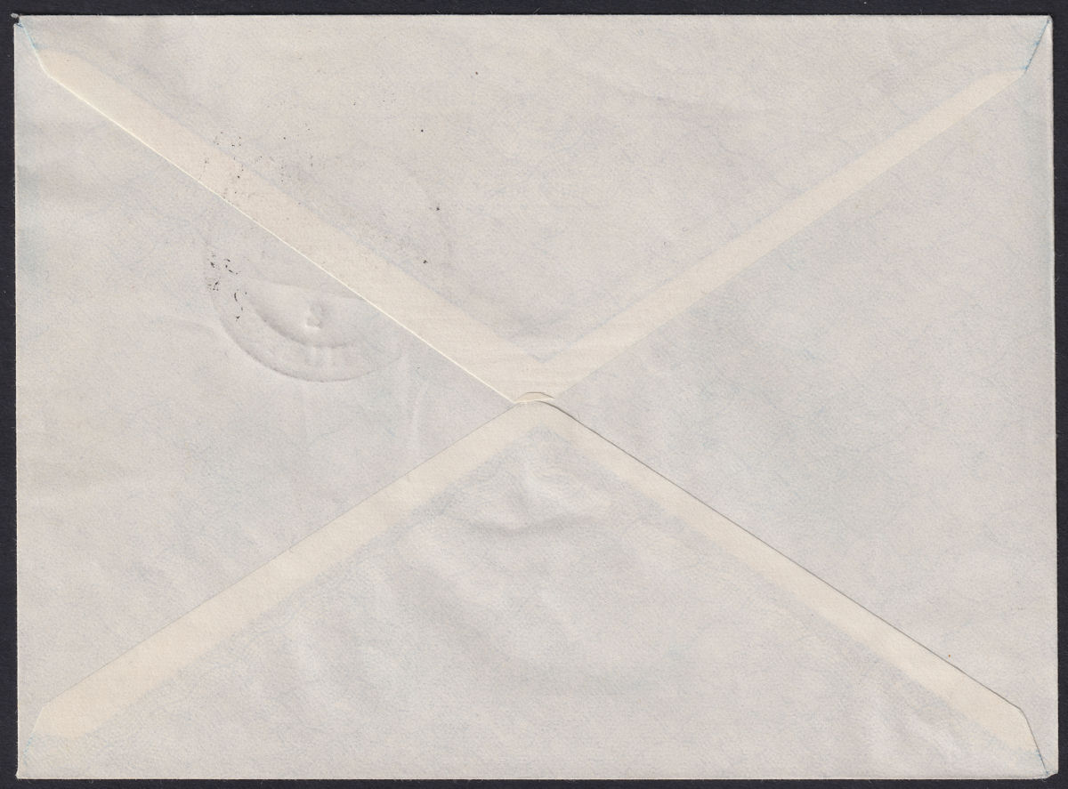 Jordan 1953 Postage Overprint Palestine Tax 5m Used on Cover SG397 cat £65