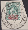 Click for more photos and details Jordan Occupation Palestine 1948 Overprint Double 2m Used on Piece SG P2b c£50