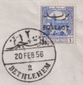 Jordan 1953 Postage Black Overprint on Tax 1m Used on Cover SG387c cat £65