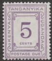Click for more photos and details Kenya Uganda Tanganyika 1935 Postage Due 5c Violet Mint SG D7