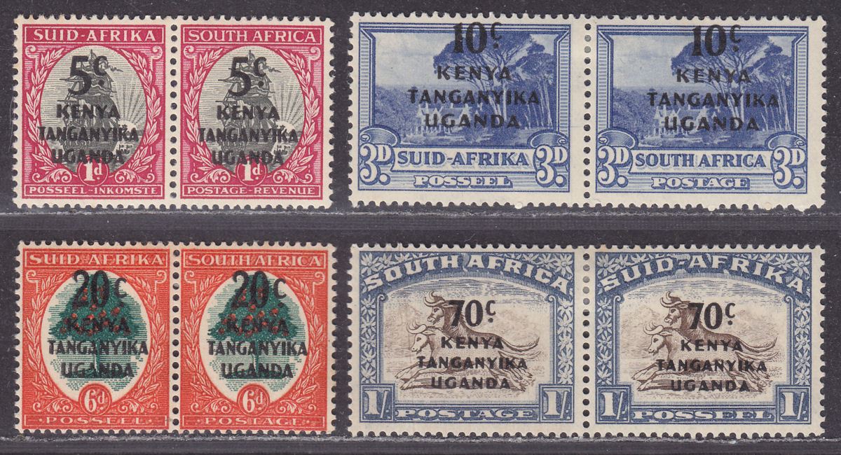 Kenya Uganda Tanganyika 1941-42 KGVI Surcharge Set Mint SG151-154 cat £25