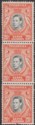 Click for more photos and details Kenya Uganda Tanganyika 1942 KGVI 20c Black and Orange Strip of 3 Mint SG139b