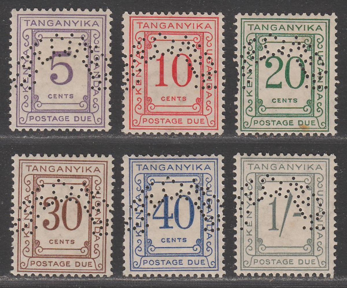 Kenya Uganda Tanganyika 1935-60 KGV-VI Postage Due SPECIMEN Perf Set Mint c £300