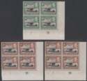 Click for more photos and details Kenya Uganda Tanganyika 1952 KGVI Royal Visit 10c, 1sh Plate Blocks Mint SG163-4