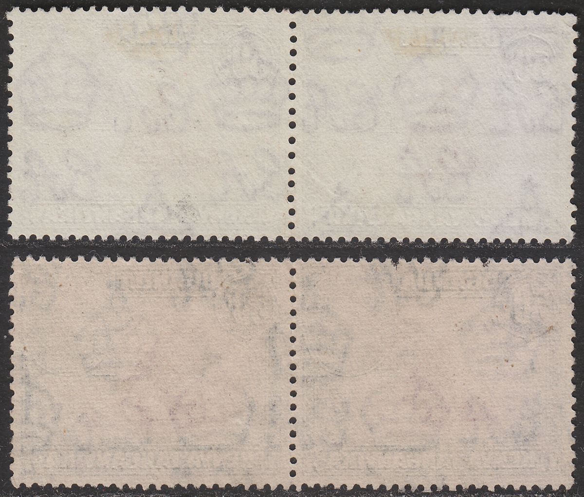 Kenya Uganda Tanganyika 1938-50 KGVI 50c p13x11¾ p13x12½ Pairs Used SG144 144ea
