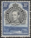 Click for more photos and details Kenya Uganda Tanganyika 1938 KGVI 30c Black and Violet-Blue p13¼ Mint SG141
