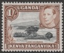Click for more photos and details Kenya Uganda Tanganyika 1949 KGVI 1sh Black and Brown p13 x 12½ Mint SG145b