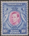 Click for more photos and details Kenya Uganda Tanganyika 1938 KGVI 10sh Purple and Blue p13¼ Mint SG149