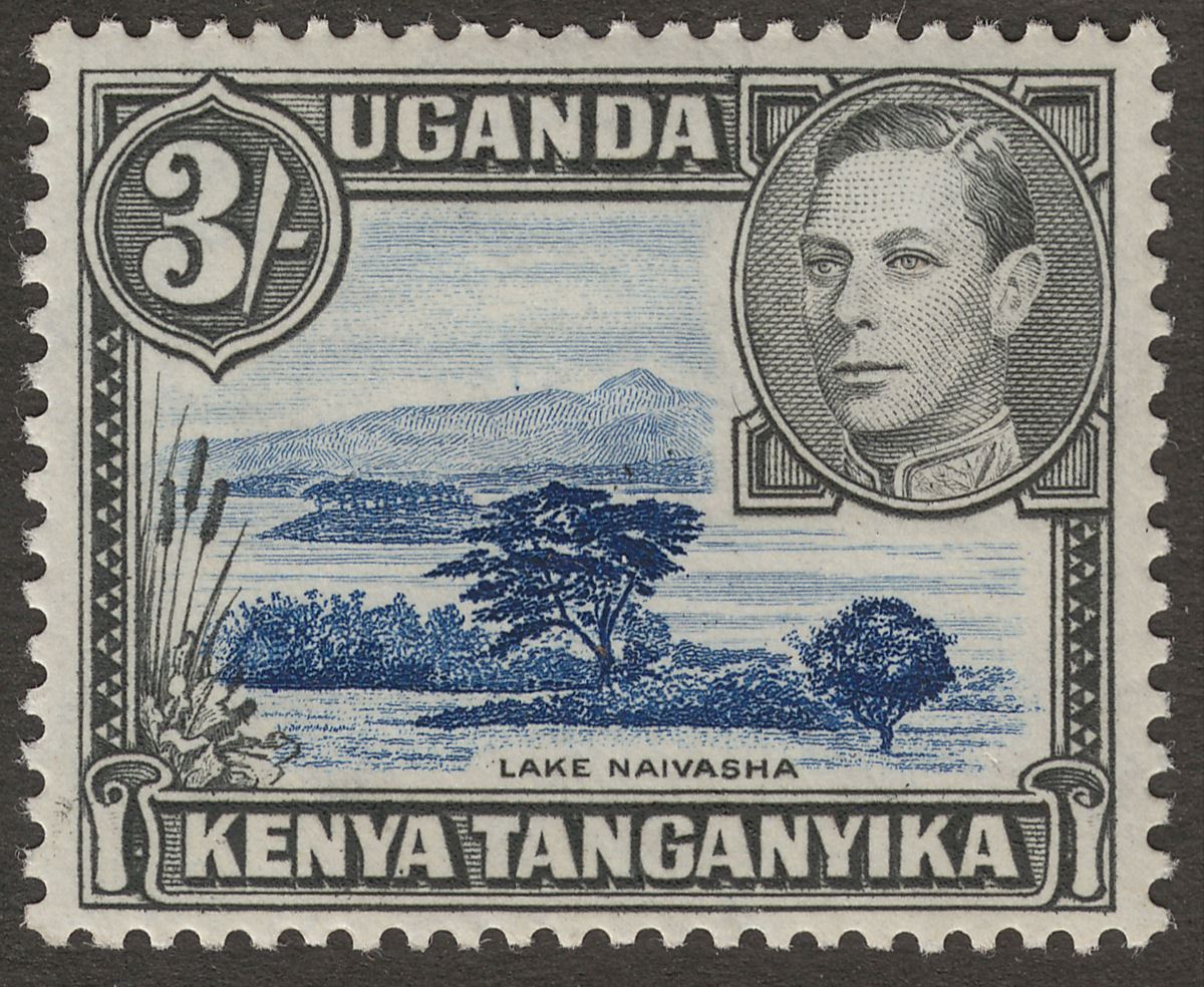 Kenya Uganda Tanganyika 1950 KGVI 3sh Dp Violet-Bl + Black p13x12½ Mint SG147ac