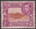 Click for more photos and details Kenya Uganda Tanganyika 1938 KGVI 2sh Lake-Brown + Bright Mauve Mint SG146 c£140
