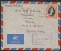 Click for more photos and details Kenya Uganda Tanganyika 1953 QEII 20c Forces Cover CAMP COMMMANDANT Cachet