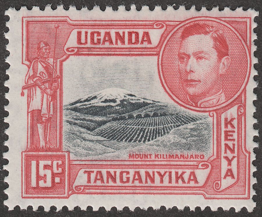 Kenya Uganda Tanganyika 1938 KGVI 15c Black and Rose-Red p13¼ Mint SG137