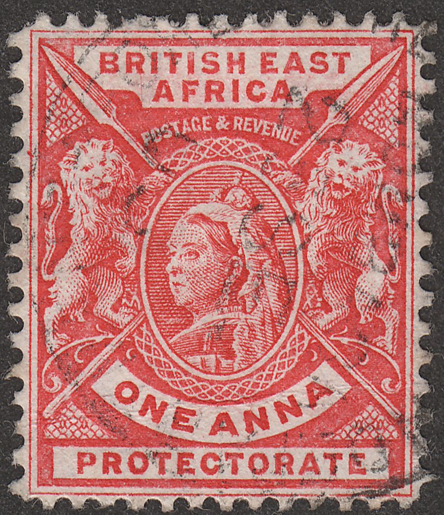 British East Africa 1896 QV 1a Bright Rose-Red wmk Reversed Used SG66x