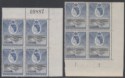Click for more photos and details Kenya Uganda Tanganyika 1954 QEII 30c Sheet No / Plate No Blocks of 4 Mint SG171