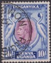Click for more photos and details Kenya Uganda Tanganyika 1935 KGV 10sh Purple and Blue Used* SG122 c£140 sus pmk