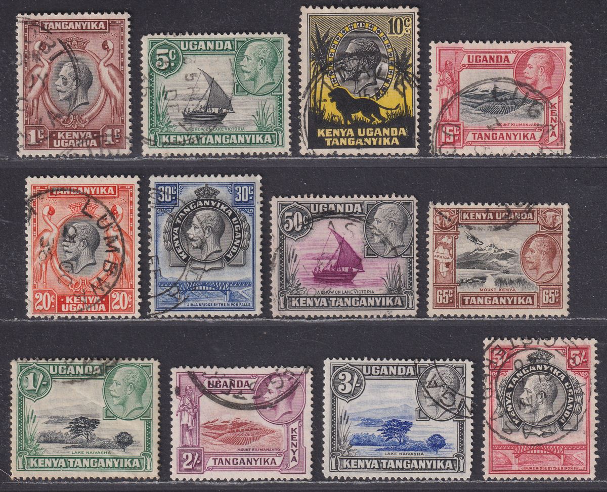 Kenya Uganda Tanganyika 1935 King George V Set to 5sh Used SG110-121